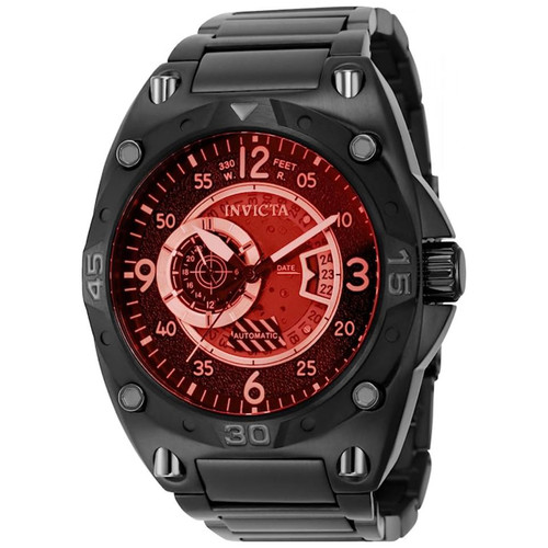 Invicta Men's 40278 Aviator Automatic Multifunction Red Dial Watch