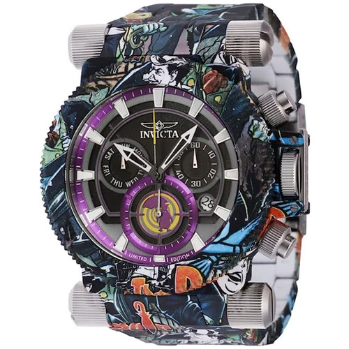 Invicta Men's 42084 DC Comics Quartz Chronograph Black, Grey, Purple Dial Watch