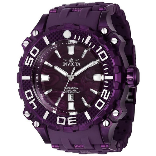 Invicta Men's 43178 Sea Spider Quartz 3 Hand Purple Dial Watch