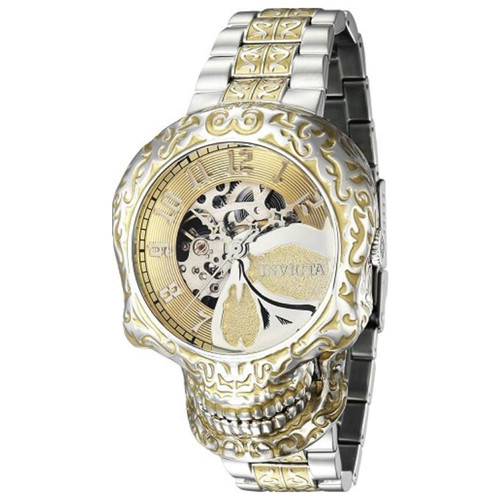 Invicta Men's 42301 Artist Automatic 3 Hand Silver, Gold Dial Watch