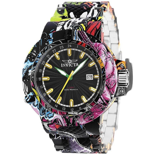 Invicta Men's 36752 Subaqua Quartz 3 Hand Black Dial Watch