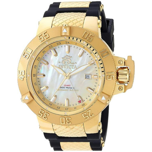 Invicta Men's 0738 Subaqua Quartz 3 Hand Champagne Dial Watch