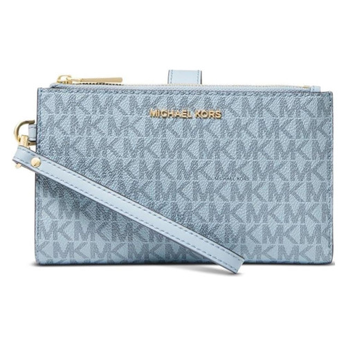 Michael Kors Jet Set Double Zip Wristlet Pale Blue One Size 32H1GJ6W9V-487