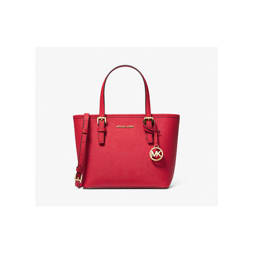 Michael Kors XS Carry All Jet Set Travel Womens Tote Red 35T9GTVT0L-red