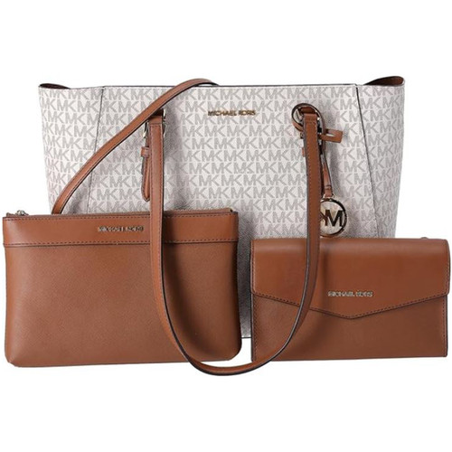 MICHAEL KORS Grey Jet Set Large Saffiano Leather Bag #41130 – ALL YOUR BLISS