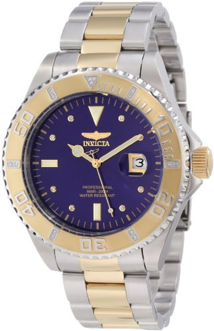 Invicta Men's 12818 Pro Diver Blue Dial Diamond Accented Watch [Watch] Invicta