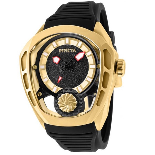 Invicta Men's 35443 Akula Automatic 3 Hand Black, Gold Dial Watch