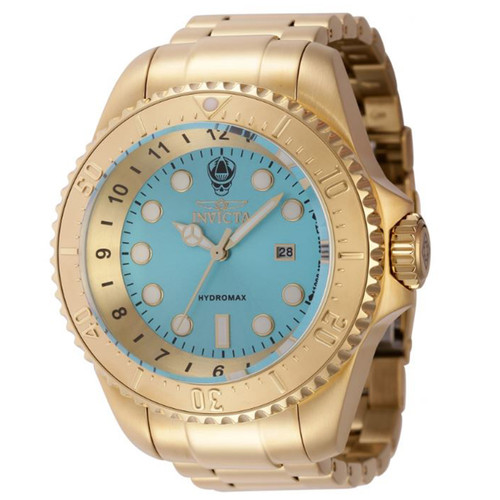 Invicta Men's 37594 Hydromax Quartz 3 Hand Turquoise Dial Watch