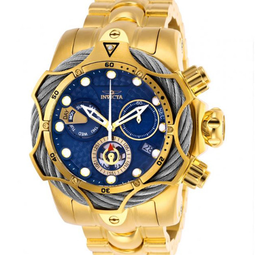 Invicta Men's 26655 Reserve Quartz Chronograph Blue, Gold Dial Watch