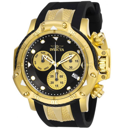 Invicta Men's 26965 Subaqua Quartz Chronograph Black, Gold Dial Watch