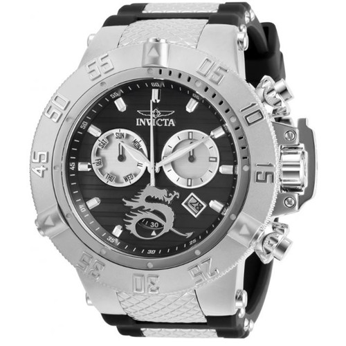 Invicta Men's 31640 Subaqua Quartz GMT Black, Silver Dial Watch