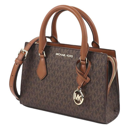 Michael Kors Sheila Small Faux Saffiano Leather Satchel (Brown)35S3G6HS5B-847