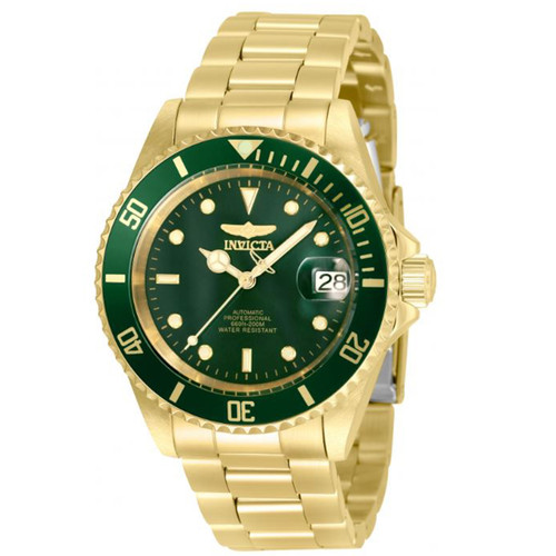 invicta Men's 35696 Pro Diver Automatic 3 Hand Green Dial Watch