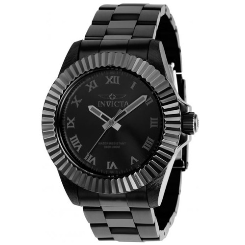 Invicta Men's 37408 Pro Diver Quartz 3 Hand Black Dial