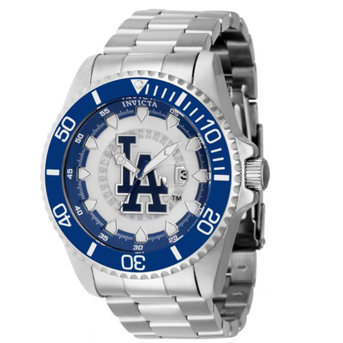 Invicta Men's 43467 MLB Quartz Multifunction Silver, White, Blue Dial Watch