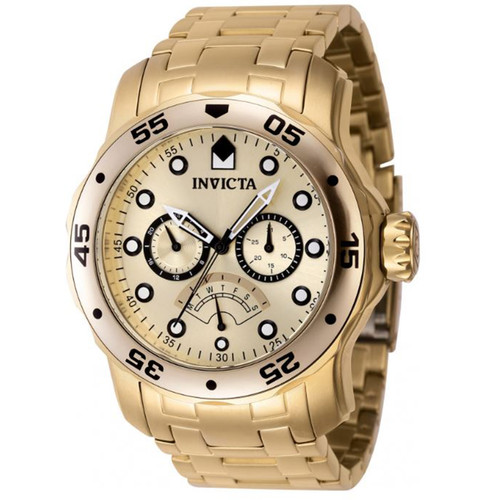 Invicta Men's 46997 Pro Diver Quartz Chronograph Gold Dial Watch