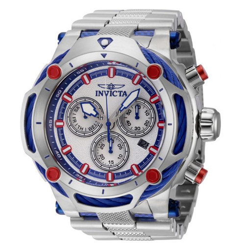 Invicta Men's 42202 Bolt Quartz Chronograph Silver Dial Watch