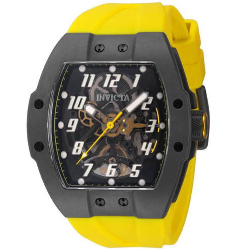Invicta Men's 44401 JM Correa Automatic 3 Hand Black, Transparent Dial Watch
