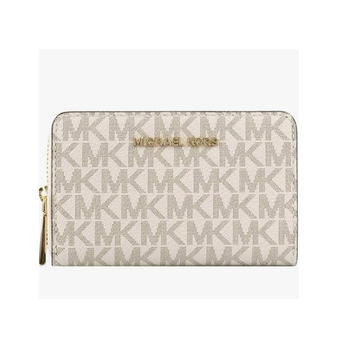 Michael Kors Small Logo and Leather Wallet Vanilla/Acorn 32F9GJ6D0B-149
