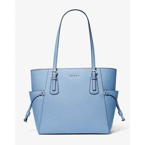 Michael Kors Voyager Large Saffiano Leather Tote Bag (Light Sky) 35S5SV6T7L-Sky