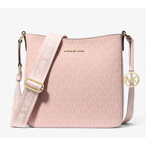 Michael Kors Jet Set Small Signature Logo Crossbody Bag (Powder Blush) 35T5GTVC5V-424