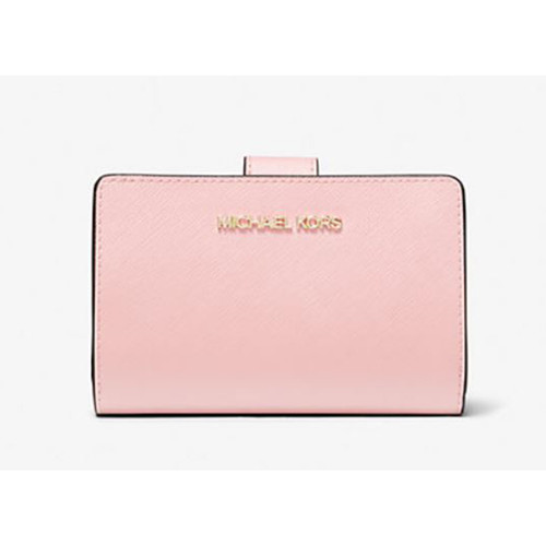 Michael Kors Medium Crossgrain Leather Wallet (Powder Blush) 35F7GTVF2L-424