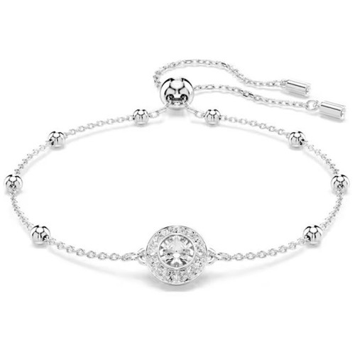 Una Angelic bracelet Round cut, White, Rhodium plated 5733196