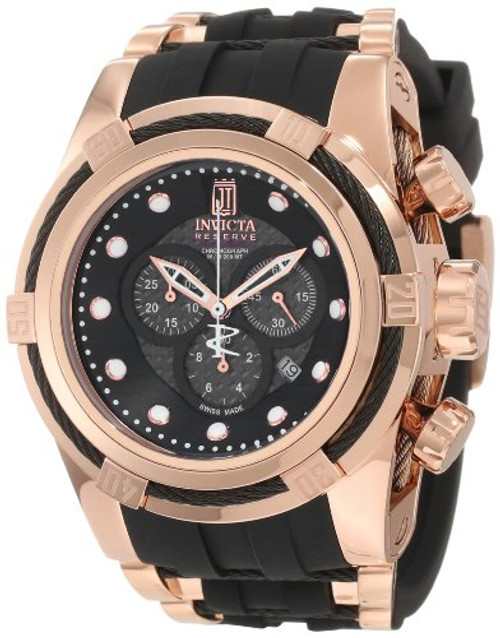 Jason Taylor for Invicta Collection 12956 BOLT Zeus Chronograph Grey Carbon Fiber Dial Black Polyurethane Watch