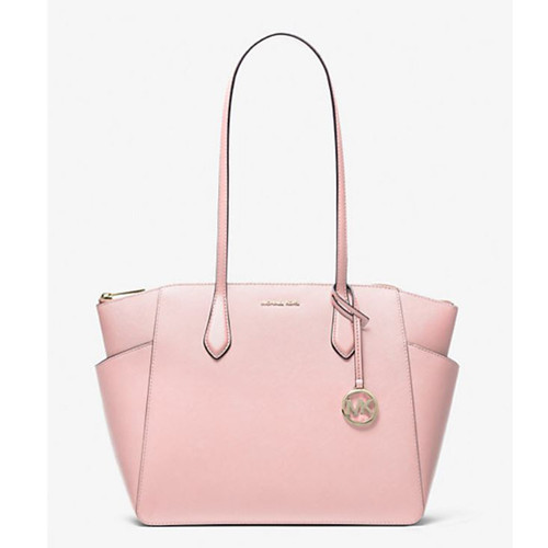 Michael Kors Marilyn Medium Saffiano Leather Tote Bag Powder Blush 35F5G6AT2L-424