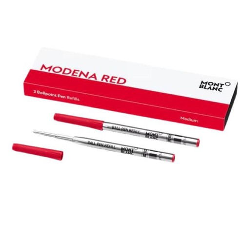 Montblanc - 2 Ballpoint Refills, Modena Red (m) - Ballpoint Pen Refill - Red 128216
