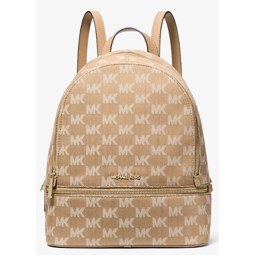 Michael Kors Rhea Medium Logo Jacquard Denim Backpack 35S6GRAB2C-222