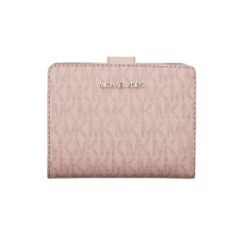 Michael Kors Jet Set Medium Signature Logo Bi-Fold Wallet 35S3GTVF6O-424