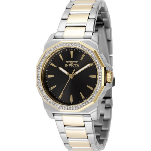 Invicta Women's 49112 Speedway Quartz 3 Hand Black Dial Watch