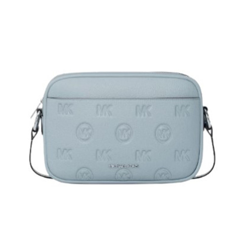 Michael Kors Jet Set Travel Large Logo Debossed Camera Crossbody Bag (Pale Ocean) 35S6STVC7V-Pale ocean