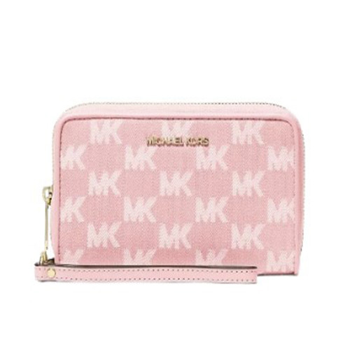 Michael Kors Jet Set Travel Large Logo Jacquard Denim Smartphone Wallet 35S6GTVE3J-424