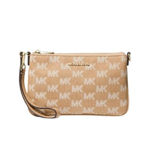 Michael Kors Jet Set Travel Small Logo Jacquard Denim Wristlet 35S6GTVW1J-222