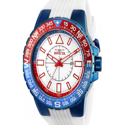 Invicta Men's 23997 Aviator Quartz 3 Hand White Dial Watch