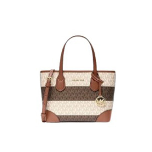 Michael Kors Outlet Eva Extra-Small Striped Signature Logo Convertible Tote Bag 35S6GV0T0I-149