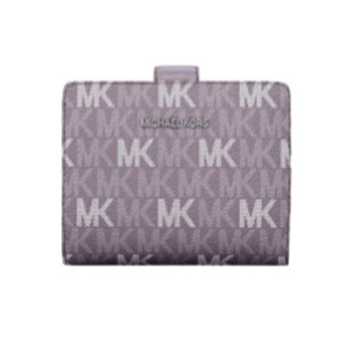 Michael Kors Outlet Jet Set Travel Medium Signature Logo Billfold Wallet (Lilac) 35F6STVF6V-Lilac