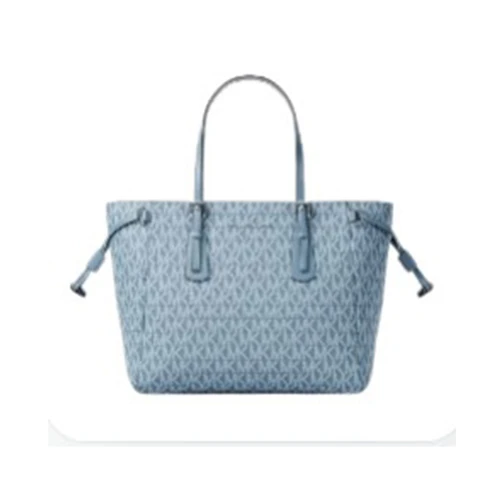 Michael Kors Voyager Extra-Small Signature Logo Tote Bag 35T6SV6T0B-Denim