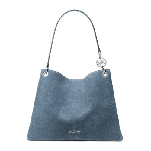 Michael Kors Womens Christina Large Suede Shoulder Bag 35F5S8WE6S-Denim