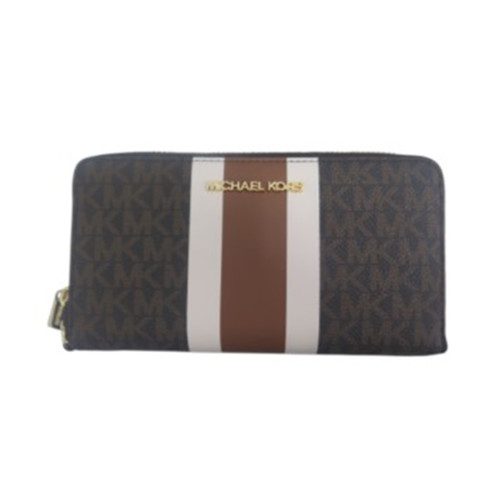 Michael Kors Outlet Jet Set Travel Large Striped Signature Logo Smartphone Wallet 35T5GTVE3B-847
