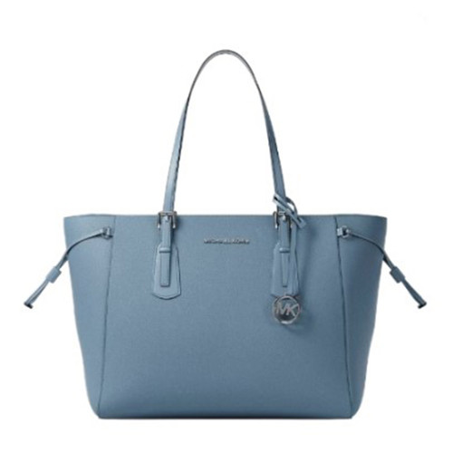 Michael Kors Voyager Large Saffiano Leather Tote Bag Denim 35R6SV6T7L-Denim