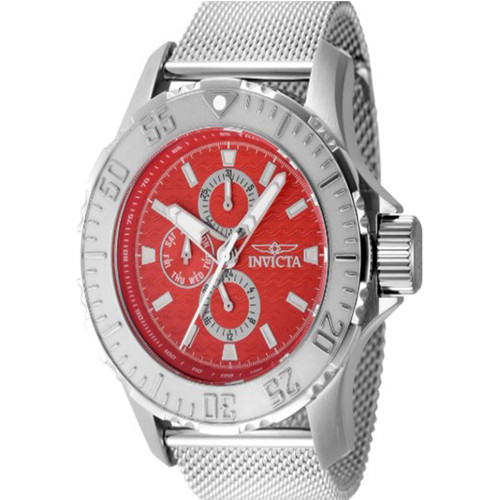 Invicta Men's 48013 Vintage  Quartz Chronograph Red Dial Watch
