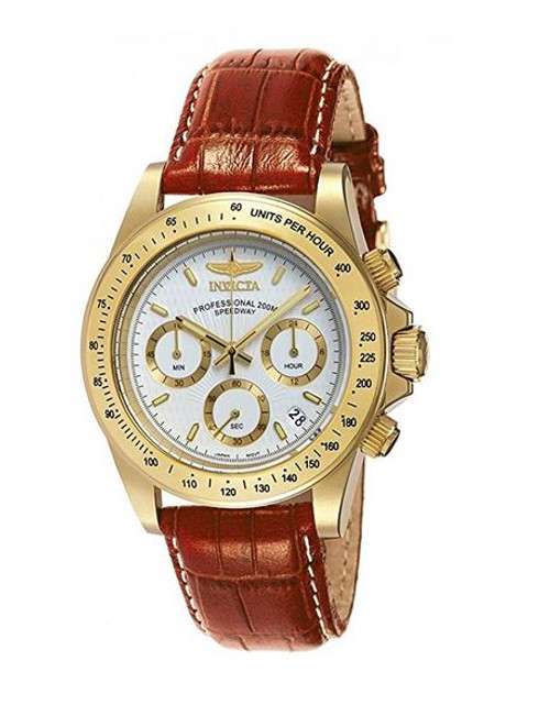 Invicta Men's 7032 Signature Collection Speedway Gold-Tone Chronograph Watch ...