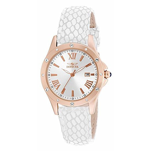 Invicta Angel Silver Dial Beige Leather Ladies Watch 14844 [Watch] Invicta