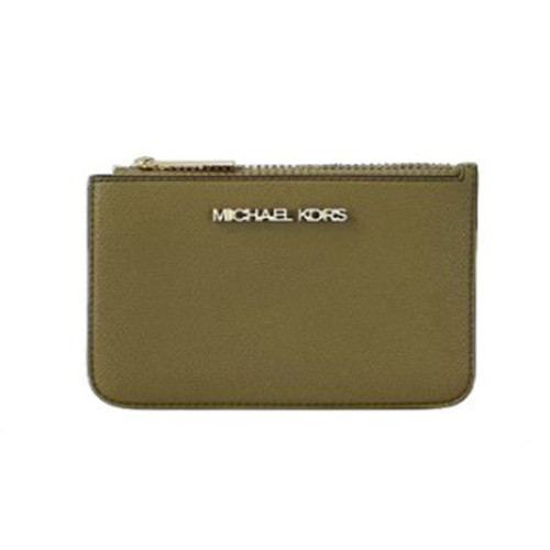 Michael Kors Outlet Jet Set Travel Small Saffiano Leather Coin Pouch (Oregano) 35F7GTVU1L-Oregano