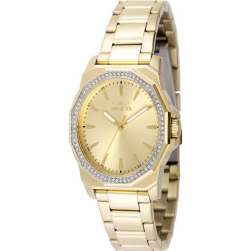 Invicta Women's 49113 Speedway Quartz 3 Hand Gold Dial Watch