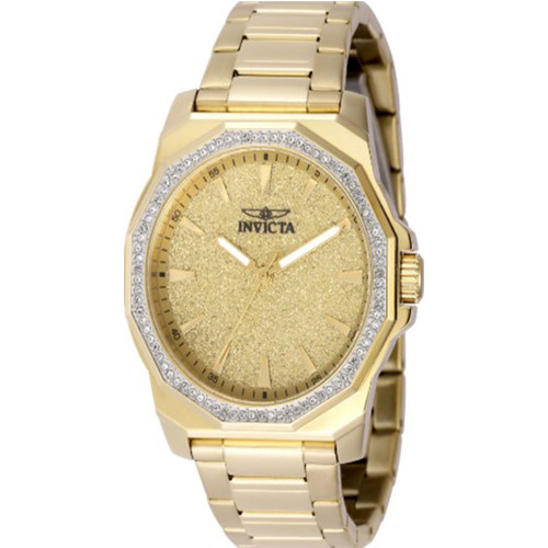 Invicta Men's 49127 Speedway Quartz 3 Hand Gold Dial Watch