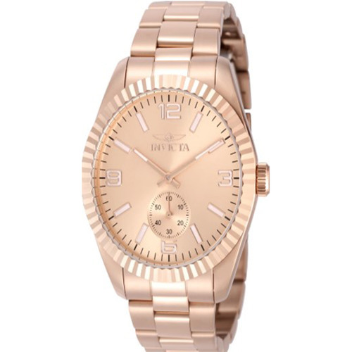 Invicta Men's 49393 Specialty Quartz 3 Hand Rose Gold Dial Watch